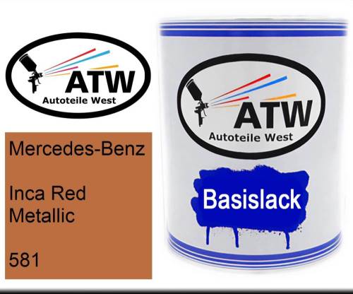 Mercedes-Benz, Inca Red Metallic, 581: 1L Lackdose, von ATW Autoteile West.